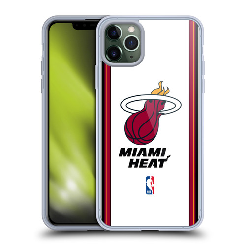 NBA Miami Heat Logo White Design Soft Gel Case for Apple iPhone 11 Pro Max & MagSafe