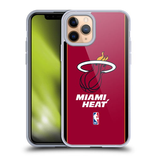NBA Miami Heat Logo Red Design Soft Gel Case for Apple iPhone 11 Pro & MagSafe