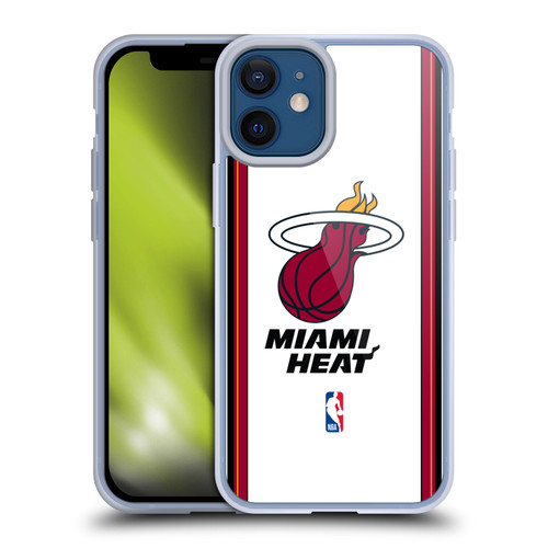 NBA Miami Heat Logo White Design Soft Gel Case for Apple iPhone 12 Mini & MagSafe