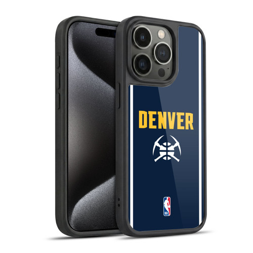 NBA Denver Nuggets Logo Midnight Blue Design Gel Armour Case For Apple iPhone 15 Pro