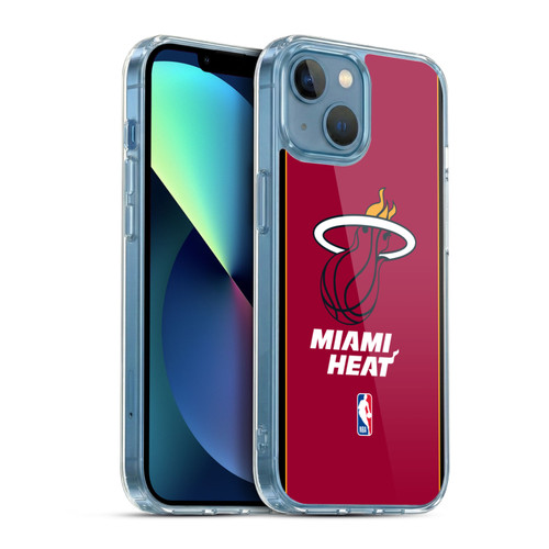 NBA Miami Heat Logo Red Design Soft Gel Case for Apple iPhone 13 Mini & MagSafe