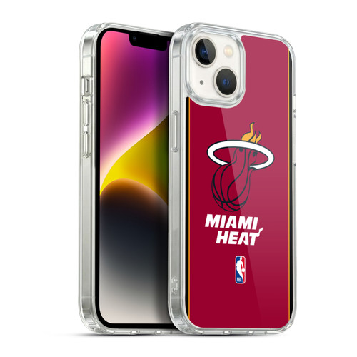 NBA Miami Heat Logo Red Design Soft Gel Case for Apple iPhone 14