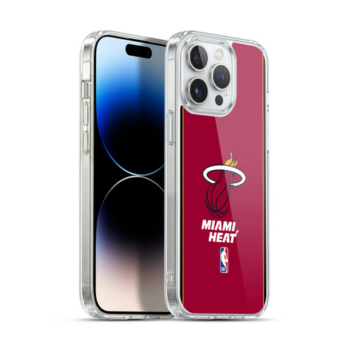 NBA Miami Heat Logo Red Design Soft Gel Case for Apple iPhone 14 Pro Max & MagSafe