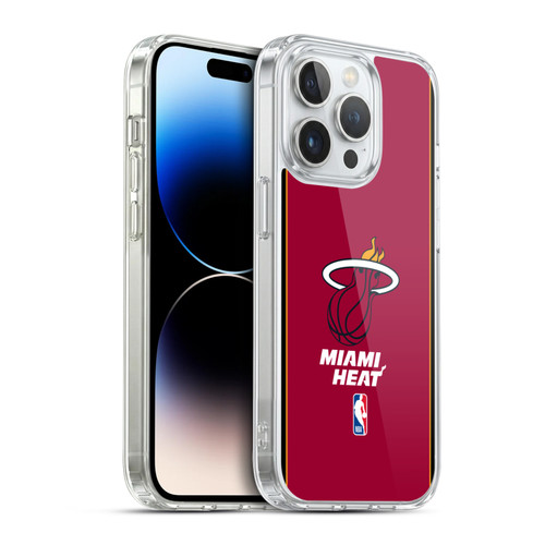 NBA Miami Heat Logo Red Design Soft Gel Case for Apple iPhone 14 Pro & MagSafe