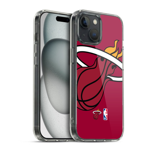 NBA Miami Heat Logo Oversized Soft Gel Case for Apple iPhone 15 & MagSafe