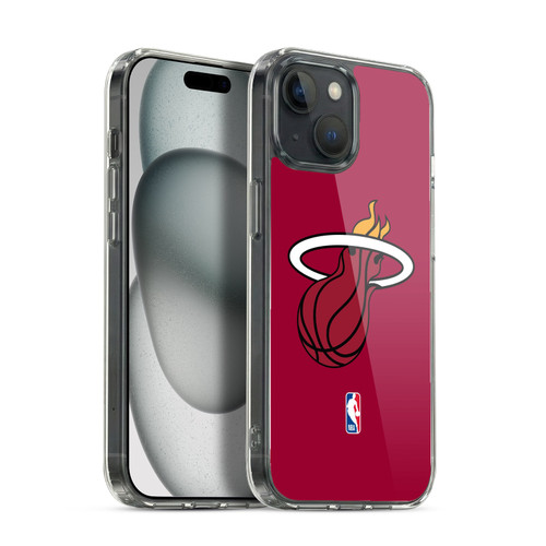 NBA Miami Heat Logo Red Soft Gel Case for Apple iPhone 15 & MagSafe
