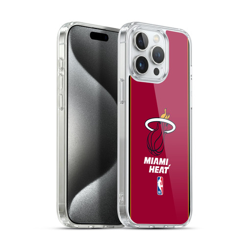 NBA Miami Heat Logo Red Design Soft Gel Case for Apple iPhone 15 Pro Max & MagSafe