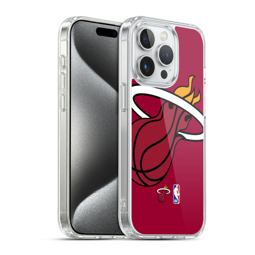 NBA Miami Heat Logo Oversized Soft Gel Case for Apple iPhone 15 Pro & MagSafe