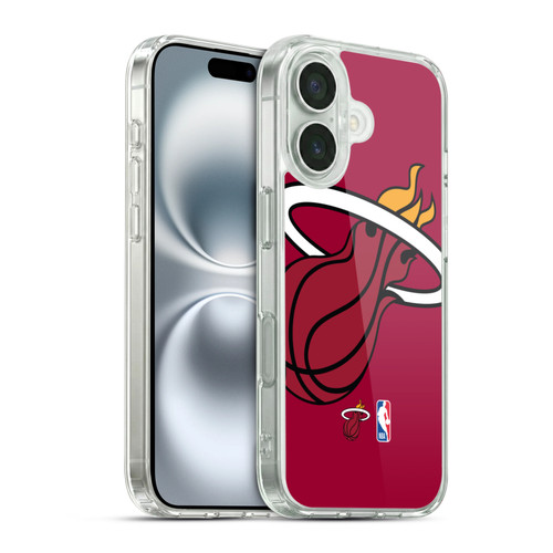 NBA Miami Heat Logo Oversized Soft Gel Case for Apple iPhone 16 & MagSafe