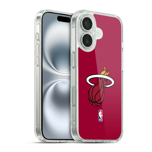 NBA Miami Heat Logo Red Soft Gel Case for Apple iPhone 16 & MagSafe