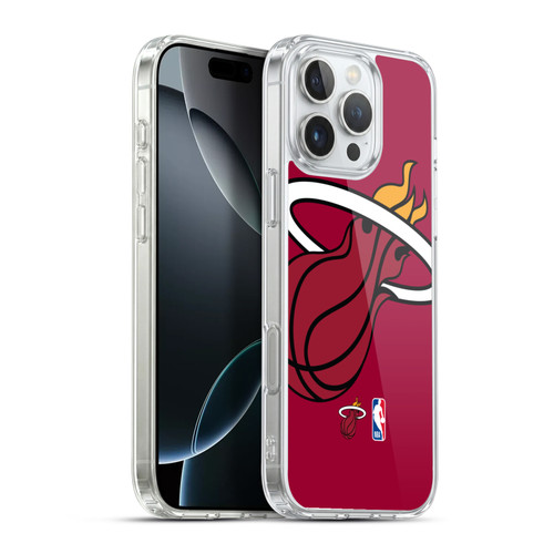 NBA Miami Heat Logo Oversized Soft Gel Case for Apple iPhone 16 Pro Max & MagSafe