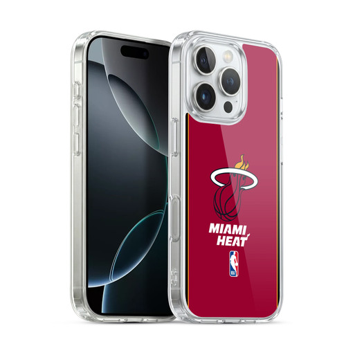NBA Miami Heat Logo Red Design Soft Gel Case for Apple iPhone 16 Pro & MagSafe