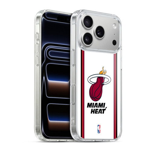 NBA Miami Heat Logo White Design Soft Gel Case for Apple iPhone 17 Pro