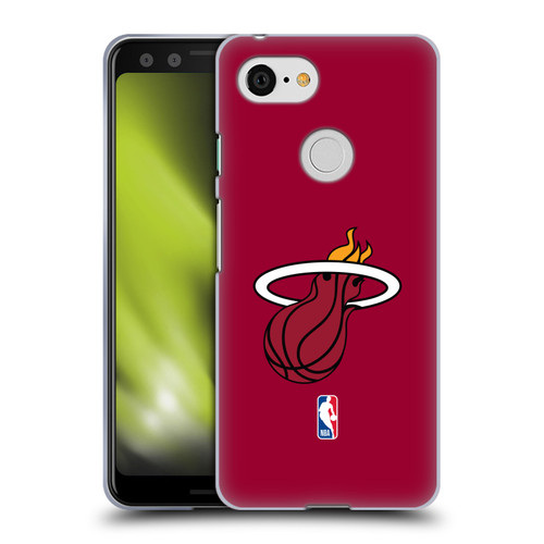 NBA Miami Heat Logo Red Soft Gel Case for Google Pixel 3
