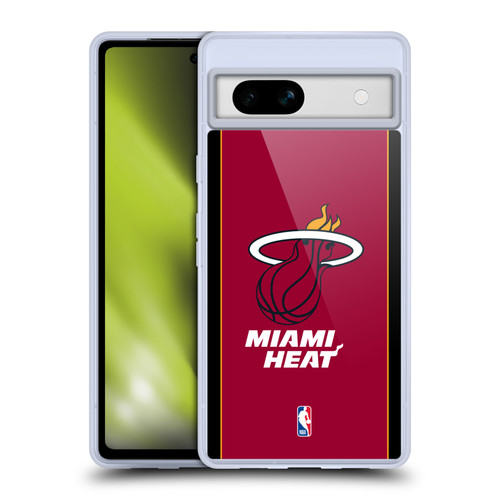 NBA Miami Heat Logo Red Design Soft Gel Case for Google Pixel 7a