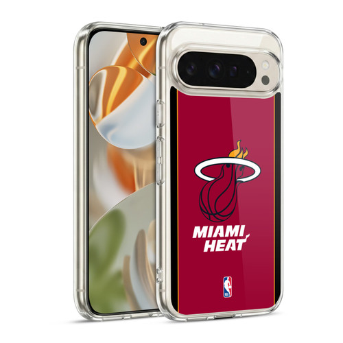 NBA Miami Heat Logo Red Design Soft Gel Case for Google Pixel 9 / Pixel 9 Pro