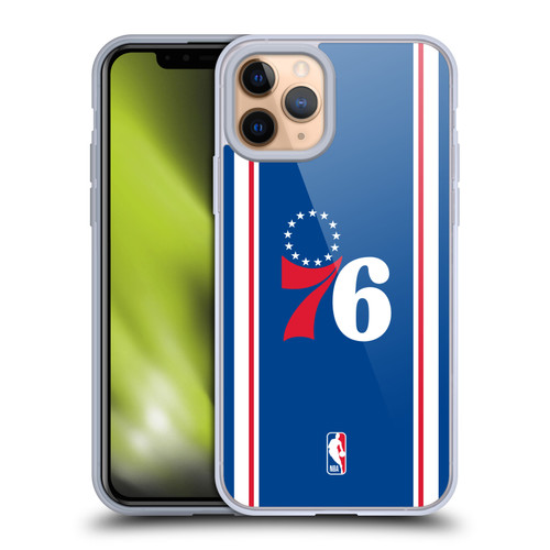 NBA Philadelphia 76ers Logo Blue Design Soft Gel Case for Apple iPhone 11 Pro & MagSafe