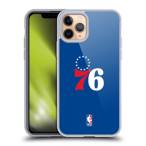 NBA Philadelphia 76ers Logo Blue Soft Gel Case for Apple iPhone 11 Pro & MagSafe