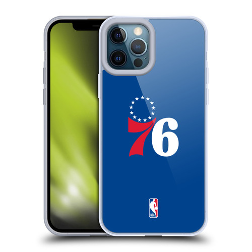 NBA Philadelphia 76ers Logo Blue Soft Gel Case for Apple iPhone 12 Pro Max & MagSafe