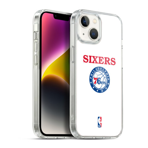 NBA Philadelphia 76ers Logo Black Design Soft Gel Case for Apple iPhone 14