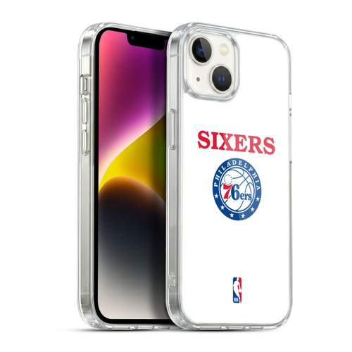 NBA Philadelphia 76ers Logo Black Design Soft Gel Case for Apple iPhone 14 Plus & MagSafe