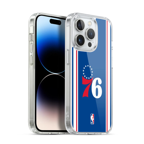 NBA Philadelphia 76ers Logo Blue Design Soft Gel Case for Apple iPhone 14 Pro & MagSafe