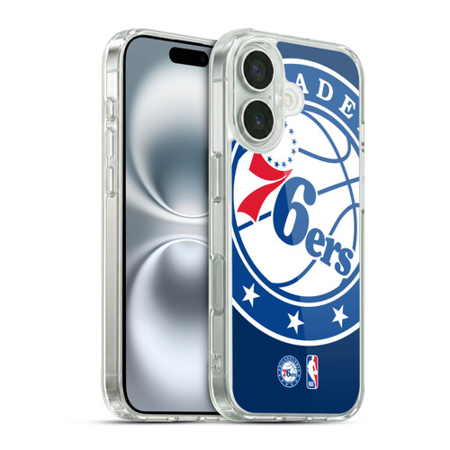 NBA Philadelphia 76ers Logo Oversized Soft Gel Case for Apple iPhone 16 & MagSafe