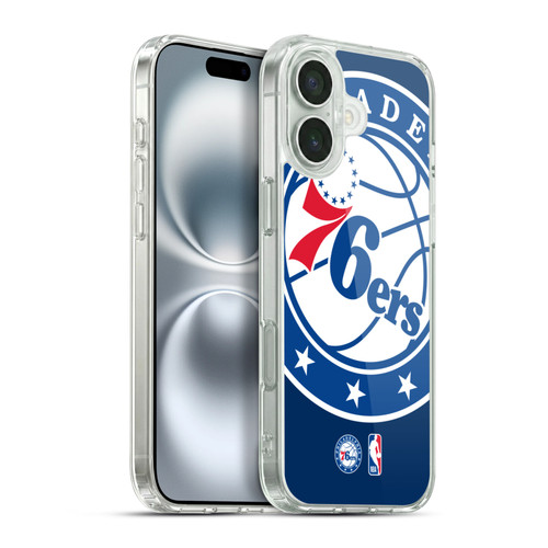 NBA Philadelphia 76ers Logo Oversized Soft Gel Case for Apple iPhone 16 Plus & MagSafe