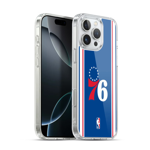 NBA Philadelphia 76ers Logo Blue Design Soft Gel Case for Apple iPhone 16 Pro Max & MagSafe