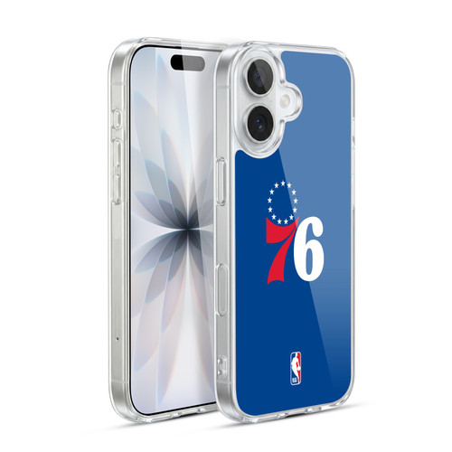 NBA Philadelphia 76ers Logo Blue Soft Gel Case for Apple iPhone 17