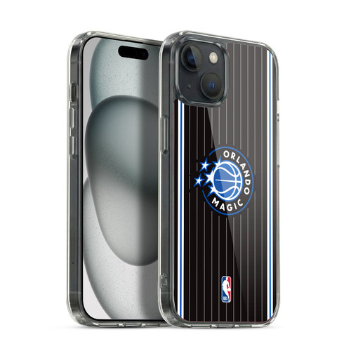 NBA Orlando Magic Logo Black Design Soft Gel Case for Apple iPhone 15 Plus & MagSafe