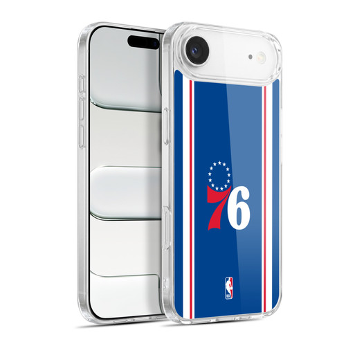 NBA Philadelphia 76ers Logo Blue Design Soft Gel Case for Apple iPhone 17 Air
