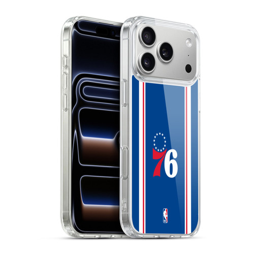 NBA Philadelphia 76ers Logo Blue Design Soft Gel Case for Apple iPhone 17 Pro Max