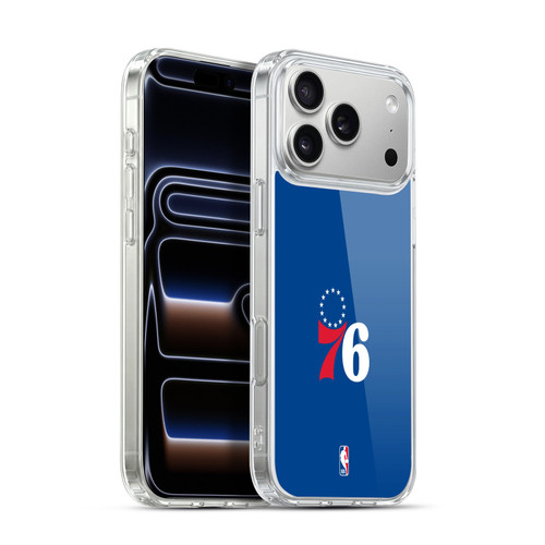 NBA Philadelphia 76ers Logo Blue Soft Gel Case for Apple iPhone 17 Pro Max