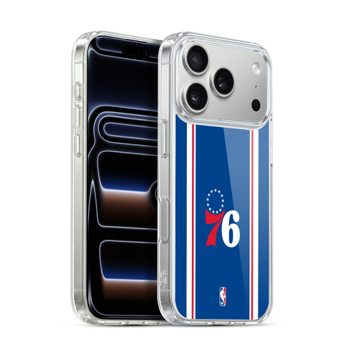 NBA Philadelphia 76ers Logo Blue Design Soft Gel Case for Apple iPhone 17 Pro