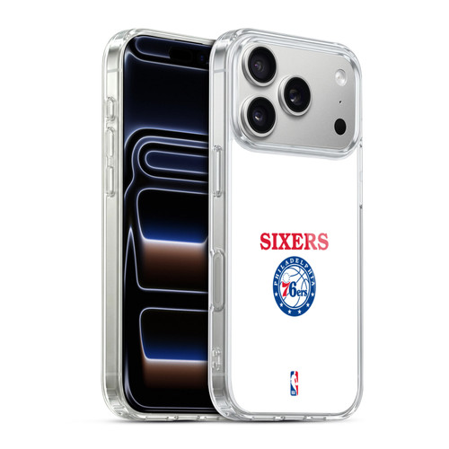 NBA Philadelphia 76ers Logo Black Design Soft Gel Case for Apple iPhone 17 Pro