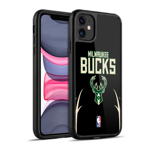 NBA Milwaukee Bucks Logo Black Design Gel Armour Case For Apple iPhone 11
