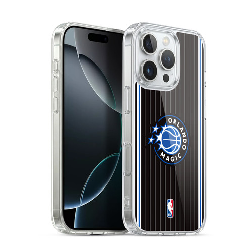 NBA Orlando Magic Logo Black Design Soft Gel Case for Apple iPhone 16 Pro & MagSafe