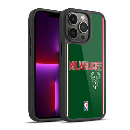 NBA Milwaukee Bucks Logo Retro Design Gel Armour Case For Apple iPhone 13 Pro