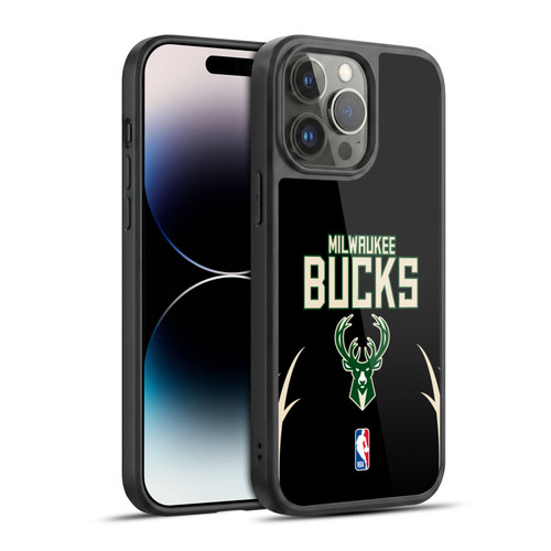NBA Milwaukee Bucks Logo Black Design Gel Armour Case For Apple iPhone 14 Pro Max