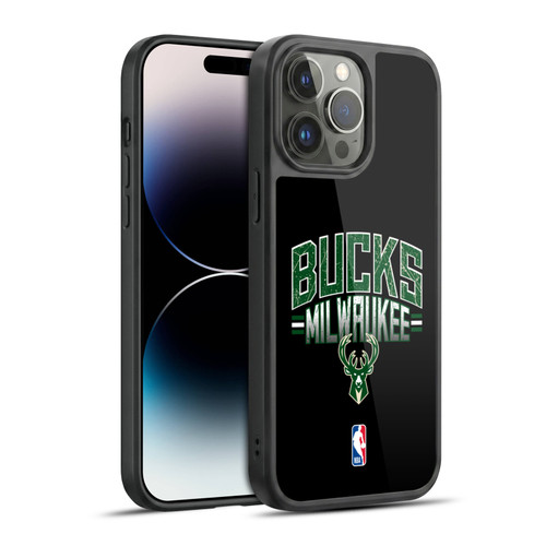 NBA Milwaukee Bucks Logo Black Gel Armour Case For Apple iPhone 14 Pro Max
