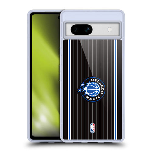 NBA Orlando Magic Logo Black Design Soft Gel Case for Google Pixel 7a