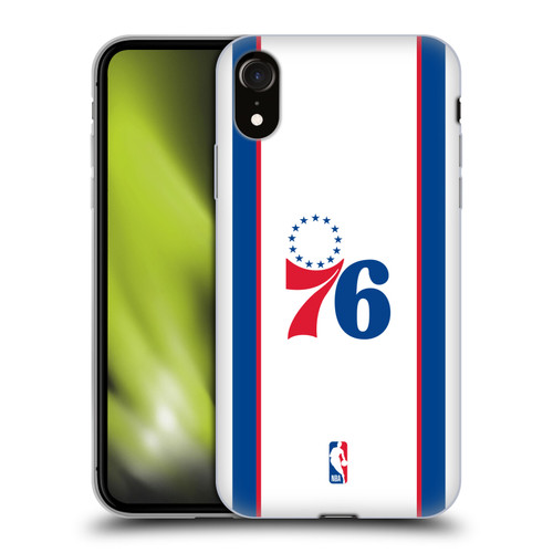 NBA Philadelphia 76ers Logo White Design Soft Gel Case for Apple iPhone XR