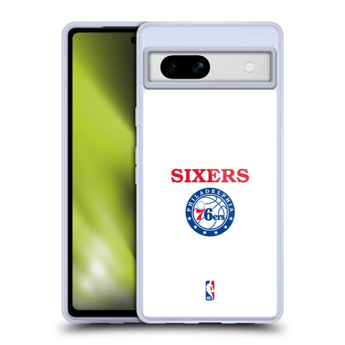 NBA Philadelphia 76ers Logo Black Design Soft Gel Case for Google Pixel 7a