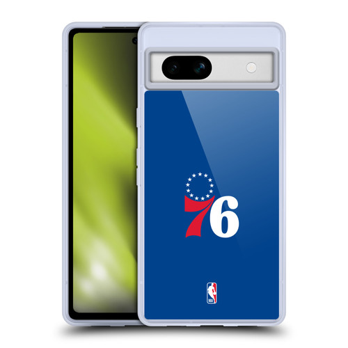 NBA Philadelphia 76ers Logo Blue Soft Gel Case for Google Pixel 7a
