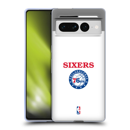 NBA Philadelphia 76ers Logo Black Design Soft Gel Case for Google Pixel 7 Pro