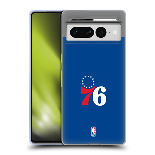 NBA Philadelphia 76ers Logo Blue Soft Gel Case for Google Pixel 7 Pro