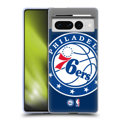 NBA Philadelphia 76ers Logo Oversized Soft Gel Case for Google Pixel 7 Pro
