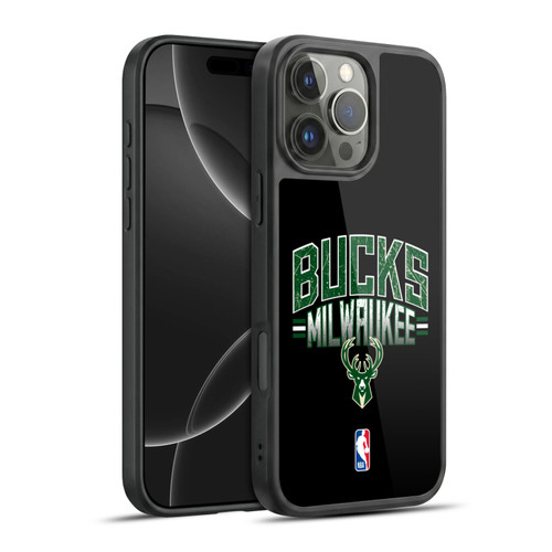 NBA Milwaukee Bucks Logo Black Gel Armour Case For Apple iPhone 16 Pro Max
