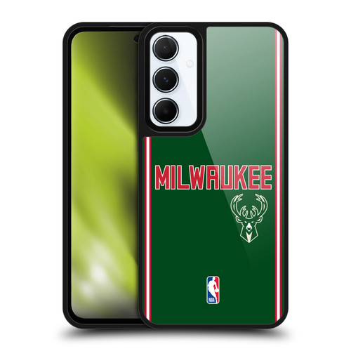 NBA Milwaukee Bucks Logo Retro Design Gel Armour Case For Samsung Galaxy A55 5G